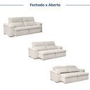 Ver imagem 4 de Sofá Retrátil e Reclinável 250cm Botero CabeCasa MadeiraOriginals Branco Off White