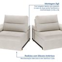 Ver imagem 7 de Sofá Retrátil e Reclinável 250cm Botero CabeCasa MadeiraOriginals Branco Off White