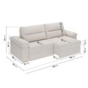 Ver imagem 3 de Sofá Retrátil e Reclinável 250cm Botero CabeCasa MadeiraOriginals Branco Off White
