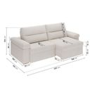 Ver imagem 3 de Sofá Retrátil e Reclinável 250cm Botero CabeCasa MadeiraOriginals Branco Off White