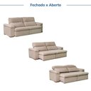 Ver imagem 4 de Sofá Retrátil e Reclinável 250cm Botero CabeCasa MadeiraOriginals Bege