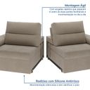 Ver imagem 7 de Sofá Retrátil e Reclinável 250cm Botero CabeCasa MadeiraOriginals Bege