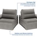 Ver imagem 7 de Sofá Retrátil e Reclinável 250cm Botero CabeCasa MadeiraOriginals Cinza