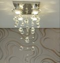 Ver imagem 2 de Lustre de Cristal, para Sala de Jantar/Estar, Quarto, Hall,com 40 cm de Altura, Base de Inox Polido