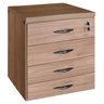 Gaveteiro com Chave para Escritório 4 Gavetas Nogal Relame Realme Gaveteiro 4 Gavetas para Escritóri - 2