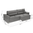 Ver imagem 3 de Sofá Retrátil e Reclinável 290cm Botero CabeCasa MadeiraOriginals