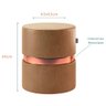 Kit 06 Puffs Bancos Decorativos Redondo Porto 49x43cm Corano Amarula - Desk Design - 4