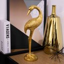 Ver imagem 2 de Escultura Pássaro em Poliresina Dourado 40x14 cm - D’Rossi