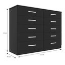 Ver imagem 3 de Cômoda Com 10 Gavetas Black - Evidência