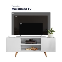 Rack River para Tv até "55 2 Portas - Colibri - Branco Fosco - 5