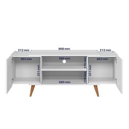 Rack River para Tv até "55 2 Portas - Colibri - Branco Fosco - 2