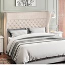 Ver imagem 2 de Cabeceira Cama Box Casal 140 cm P05 Madrid Linho Cru - Lyam Decor