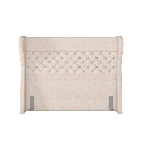 Cabeceira Cama Box Casal 140 cm P05 Madrid Linho Cru - Lyam Decor