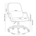 Ver imagem 4 de Kit 02 Cadeiras Executiva Diretor Base Giratória Hub F02 Sintético Vermelho - Lyam Decor