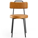 Ver imagem 6 de Kit 8 Cadeiras Decorativas Estofada Para Sala De Jantar Barcelona F01 Couríssimo Whisky - Lyam
