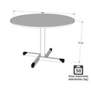 Ver imagem 4 de Mesa de Reunião Redonda para Escritório Pé Metal