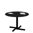 Ver imagem 3 de Mesa de Reunião Redonda para Escritório Pé Metal Preto