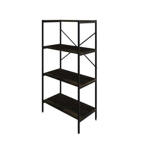 Estante com 4 Prateleiras 118x60x33cm Tub Tueh1164 Carvalho Dark Est.preta