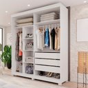 Ver imagem 1 de Guarda-roupas Closet Casal 3 Gavetas com Pés Blumenau