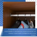 Ver mais imagens de Guarda-Roupas Closet Casal 3 Gavetas com Pés Blumenau Marrom/Cinamomo