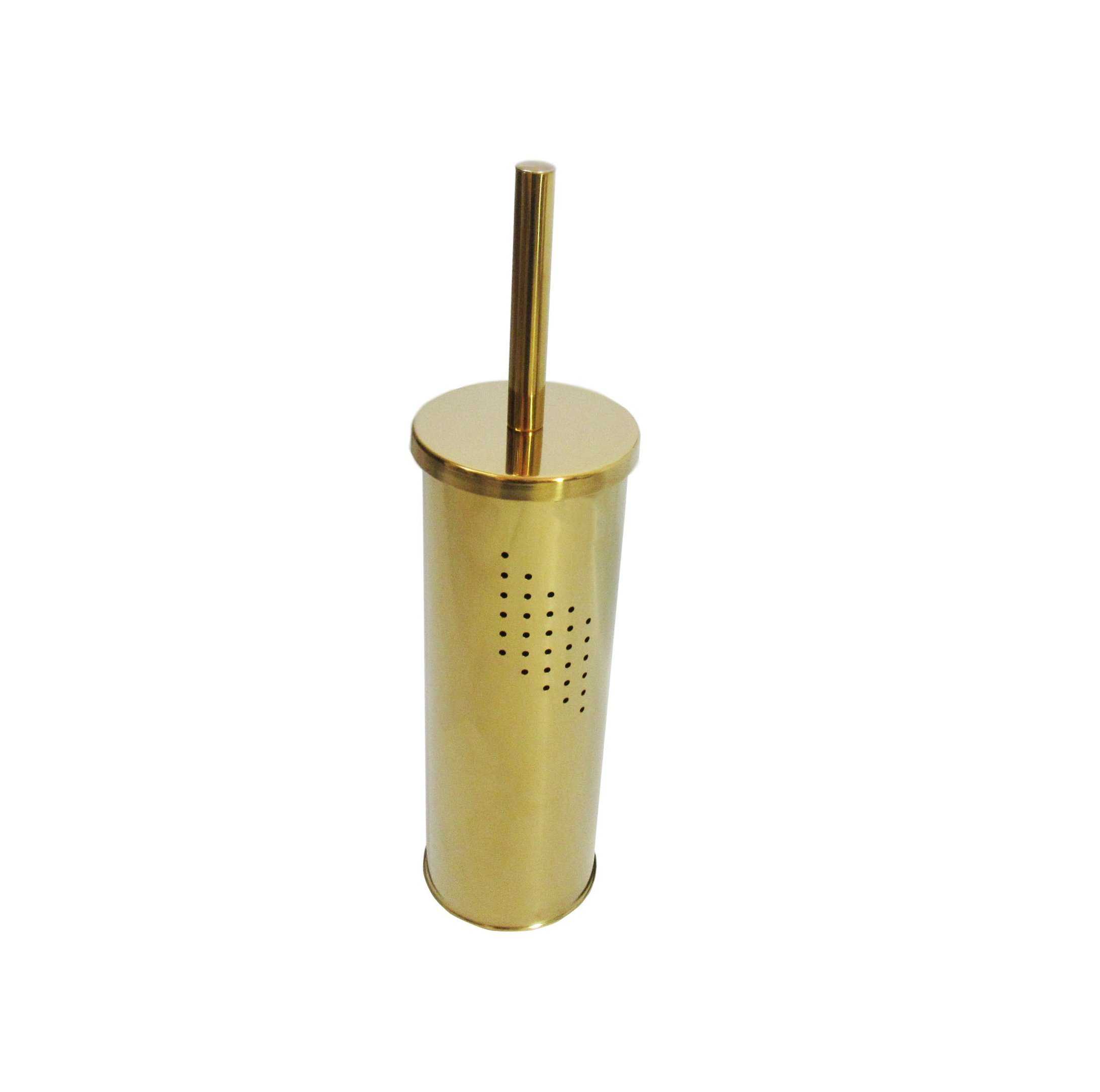 Kit Lavabo Inox Dourado Lixeira 5L e Escova sanitária Fineza - 3