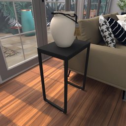 Mesa Lateral Preta Aparador de Sofa Sala Mesa Lateral Cama - 1