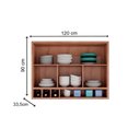 Ver imagem 3 de Armário Aéreo Cozinha Modulado Syrah C/ 2 Portas Basculante (1 C/ Vidro Reflecta) e Nicho