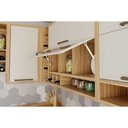 Ver imagem 5 de Armário Aéreo Cozinha Modulado Syrah C/ 2 Portas Basculante (1 C/ Vidro Reflecta) e Nicho