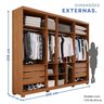 Guarda-roupas Closet 6 Gavetas com Pés Flórida - 4