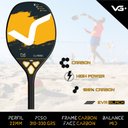 Ver imagem 7 de Kit Raquete de Beach Tennis Classic Full Carbon com 3 Bolas e Bolsa de Transporte VG Plus - Laranja