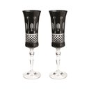Ver imagem 1 de Cj 2 Taças 190ml Champanhe Cristal Lapidado Black - Bohemia