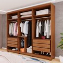 Ver imagem 1 de Guarda-Roupa Closet 6 Gavetas com Pés Florianópolis Espresso Móveis Marrom/Cinamomo