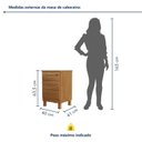 Ver imagem 3 de Mesa de Cabeceira 3 Gavetas Tiradentes