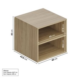 Estante Nicho Módulo 45cm X 40cm Frame CabeCasa MadeiraMadeira - 4