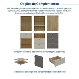 Estante Nicho Módulo 45cm X 60cm Frame CabeCasa MadeiraMadeira - 3