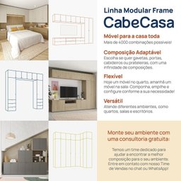 Estante Nicho Módulo 45cm X 60cm Frame CabeCasa MadeiraMadeira - 2