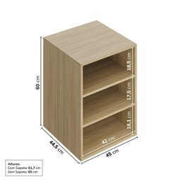 Estante Nicho Módulo 45cm X 60cm Frame CabeCasa MadeiraMadeira - 4