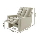 Ver imagem 3 de Poltrona do Papai Reclinável Off White Veludo Parma Shop Jm