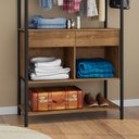 Ver imagem 4 de Guarda Roupa Solteiro Closet Paris 2 Gavetas Preto/demolição - Artefamol