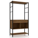 Ver imagem 1 de Guarda Roupa Solteiro Closet Paris 2 Gavetas Preto/demolição - Artefamol