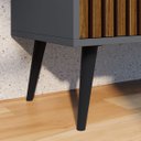 Ver imagem 5 de Buffet Aparador 3 Portas Cantinho do Café Wood New - Cinza / Ripado