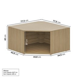 Estante Canto Oblíquo 40cm Módulo Frame CabeCasa MadeiraMadeira - 3