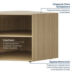 Estante Canto Oblíquo 60cm Módulo Frame CabeCasa MadeiraMadeira - 4