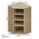 Ver imagem 3 de Estante Canto Oblíquo 120cm Módulo Frame CabeCasa MadeiraOriginals