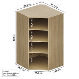 Estante Canto Oblíquo 120cm Módulo Frame CabeCasa MadeiraMadeira - 3