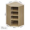 Estante Canto Oblíquo 120cm Módulo Frame CabeCasa MadeiraOriginals - 3
