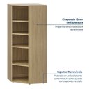 Ver imagem 4 de Estante Canto Oblíquo 180cm Módulo Frame CabeCasa MadeiraOriginals Marrom/Acácia