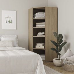 Estante Canto Oblíquo 180cm Módulo Frame CabeCasa MadeiraMadeira Estante Canto Oblíquo 180cm Módulo Frame CabeCasa MadeiraMadeira