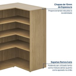 Estante Canto Reto 120cm Módulo Frame CabeCasa MadeiraMadeira - 4