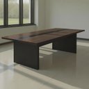 Ver imagem 2 de Mesa para Reunião 2,40m Cort com Caixas para Tomadas - Freijó e Preto